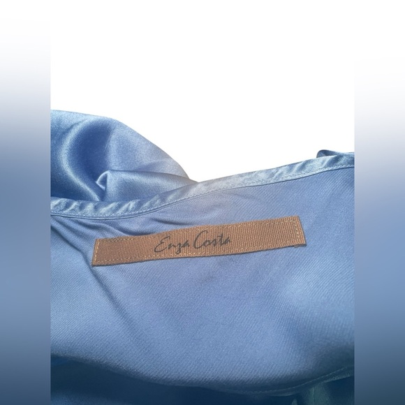 Enza Costa New Pool Blue Bias Cut Tank Slip Dress Size 1/ Small - Picture 7 of 7